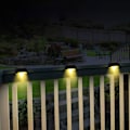 Miniatyrbild 2 av 6: 8-pack solterrasslampor, staketstolpar, soldrivna lampor, utomhusbelysning för trappor, stigar och däck, automatisk på/av, vattentät