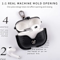 Miniatyrbild 3 av 5: AirPods 3 3rd Generation Case Cover 2021 Läder med nyckelring, mjukt läder Bärbar Skyddande Stötsäker Trådlös Laddning Män Dam Cover för Appl