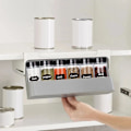 Miniatyrbild 5 av 6: Kök Krydda Flaska Förvaringsställ Kryddställ Självhäftande Väggmonterad Under-Shelf Spice Organizer Kök Förvaringsställ