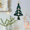 Miniatyrbillede 1 af 4: Håndvævede juletræsophæng Julepynt Ophæng Vægophæng Hjemmehåndværk Grøn