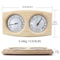 Miniatyrbillede 3 af 5: Sauna Termometer 2 I 1 Træ Termo Hygrometer Termometer Hygrometer Damp Sauna Tilbehør