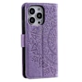 Miniatyrbild 5 av 5: Flipfodral för i-phone 16 promax Totem Prägling Pu Läder Plånbok Fodral Kickstand