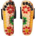 Miniatyrbillede 2 af 4: Massage Slippers med Naturlige Brosten til Blodaktiverende Afslapning (37-38-sort)