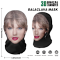 Miniatyrbild 2 av 4: Taylor Swift Cosplay Mask med 3D-utskrift，Människoansikte Cosplay Halloween Parodi Party Crossdressing Huvudduk 3