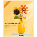 Miniatyrbild 3 av 7: Flower Building Block Kit, Creative DIY Flowers Botanical Collection Byggstensleksak för vuxna Jul Alla hjärtans heminredningskontor Barberton daisy (Orange)