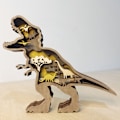 Miniatyrbillede 4 af 4: Skovdyr Træ Hjemmeindretning Nordamerikansk Multilayer Tyrannosaurus Rex