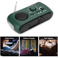Miniatyrbilde 7 av 7: Nødradio med håndsveiv og lommelykt, AM/FM solcelledrevet LED-radio med USB-kabel, backup-lykt for campinglading