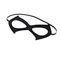 Miniatyrbilde 5 av 5: 2 stk. mote skinn svart nattklubb maskerade maske overdriv