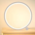 Miniatyrbild 1 av 6: Led sänglampa Dimbar Touch-bordslampa, 3 färger 10 ljusstyrka Modern cirkulär design, metallmaterial, skrivbordsläslampa i sovrummet