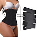 Miniatyrbillede 1 af 5: Taljetræner Shapewear Elastisk Bælte Kvinder Slankende Maveindpakning Modstandsbånd Body Shaper Kontrolrem 4M*10CM