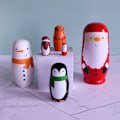 Miniatyrbild 1 av 5: Dockor i rysk stil Trämålade hantverk Barnens julklappar Vinter tecknade krimskrams varierar i storlek