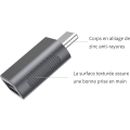 Miniatyrbilde 5 av 6: USB C til USB Adapter (2-pakning), USB-C til USB 3.0 Adapter, USB Type-C til USB Adapter, (Svart)