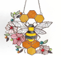 Miniatyrbild 1 av 5: High Color Glass Bee Fönsterdekoration, Akryl, 20*17cm