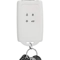 Miniatyrbillede 3 af 5: Bilnøgle Tilbehør Kompatibelt med Renault Smart Key 4-Knap (Kun Keyless Go) - Blød Silikone Skal med Nøglering Tip - Hvid