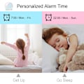 Miniatyrbild 4 av 6: Barnväckarklocka Digital LED Light Up Nattljus Väckarklocka för flickor Pojkar Dag Natt Barn Justerbar volym Snooze USB Laddningsväckarklocka (Wh