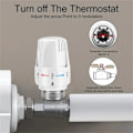 Miniatyrbilde 3 av 5: 3X Termostathode TRV Radiator Termostatisk varmer Kontrollhode