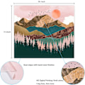 Miniatyrbild 6 av 6: Bergtapet Skogsträd Gobeläng Solnedgång Gobeläng Natur Landskap Gobeläng Väggupphängning för sovrum (51,2 x 59,1 tum)