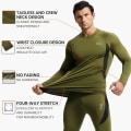 Miniatyrbild 1 av 4: Thermal Set Vinter Jaktutrustning Sport Long Johns Base Layer Botten Topp Mellanvikt (Army Green, Medium)