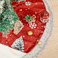 Miniatyrbillede 4 af 5: Juletræstæppe linned juletræstæppe gave juletræsforklæde julesokker dekorative genstande