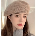 Miniatyrbilde 1 av 5: Ullstrikket beret dame høst og vinter temperament mohair lat sau ull malerhatt