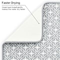Miniatyrbilde 3 av 6: Oppvaskmatter for kjøkkenbenk, absorberende oppvaskmatte/ristunderlag i mikrofiber for vask, 49,5 x 40,1 cm, sett med 2, grå, blad