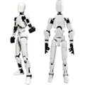 Miniatyrbild 4 av 7: T13 Action Figure, Titan 13 Action Figure, Robot Action Figure, 3D Printed Action[HK] black+white