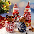 Miniatyrbillede 4 af 6: Julepynt Gavepose Julegodtepose med Snoretræk