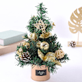 Miniatyrbillede 1 af 5: Guld mini juletræ 30cm simulation skrivebordsplante kontor dekorationer julepynt