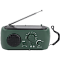 Miniatyrbilde 4 av 7: Nødradio med håndsveiv og lommelykt, AM/FM solcelledrevet LED-radio med USB-kabel, backup-lykt for campinglading