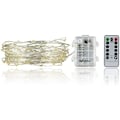 Pikkukuva 6 / 6: 2 x 50 LED Paristokäyttöiset Koristevalot, 5 Metriä Mikrohopeaa 3AA Kaapeli Vedenpitävä Paristokäyttöinen 8 Ohjelman Kaukosäätimellä (Monivärinen)