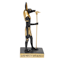 Miniatyrbillede 4 af 4: Gammel Egyptisk Gud Anubis med Retfærdighedens Vægt Statue Guder af De Døde og Efterlivet Vejer Hjertet Mod Strudsfjer Figur