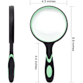 Miniatyrbild 4 av 5: Large Magnifier 10X Handheld Reading Magnifier för seniorer och C