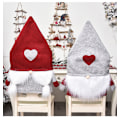 Miniatyrbild 6 av 6: 2st Julstolsöverdrag Julbordsstol Underlägg Svensk Tomte Gnome Style Julstol Cover Xmas Hem Köksdekorationer
