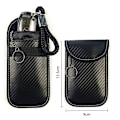 Miniatyrbild 1 av 5: Plånbok i äkta läder Case Nyckelring Väska Zip Pouch Väska (Signalblockerande case)