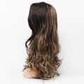 Miniatyrbild 6 av 6: Lång vågig syntetisk peruk för damer med lutning 24 tum Natural Curly W