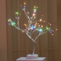 Miniatyrbillede 5 af 5: Kreativt Træ Lampe Perle Træ Lampe Touch Skærm Lampe Soveværelse Lampe Gave Stand Lampe Dekorations Lampe Bordlampe#2