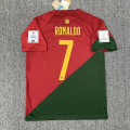 Miniatyrbild 4 av 4: 22-23 Portugal Hem #7 Ronaldo Fotbollströja Kostym Barn & Vuxen Originalreproduktion 16（90-100cm）