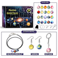 Miniatyrbillede 2 af 9: Jule Universum Og Galaxy Julekalendere Gaveæske DIY Planet Smykkesæt 24 dage vedhæng gave tilfældig blind box sæt