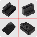 Pikkukuva 7 / 11: Pöytätietokoneen emolevyn USB 3.0 -liitäntäadapteri 19p 20p pystysuora pistoke neula 90° kierretty asennettu ohjauskaari A