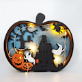Miniatyrbillede 1 af 7: Halloween Træ Lysende Græskar til Bordplade, 1 stk. Lysende Græskar