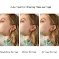 Miniatyrbillede 4 af 4: Dame Øreringe, 7 Krystaller Sterling Sølvbelagte Øreringe, Dråbeøreringe Med Cubic Zirconia