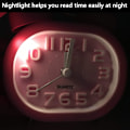 Miniatyrbild 6 av 6: Retro Silent Quartz Väckarklocka, Morgonväckarklocka Resor vid sängkanten Analog klocka Dual Bell Metal Väckarklocka Barnbatteridriven,Rosa