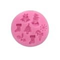 Miniatyrbilde 5 av 5: Juletre Snømann Jingle Bells Sokker Snøfnugg Flytende Silikonform for Håndverk Dekorasjonsmodell (Rosa)
