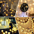 Miniatyrbild 5 av 6: 50 LED Solar String Lights, utomhus och inomhus String Lights, 7M & 8 lägen IP65 Vattentät Fairy Lights för trädgård, varmvit