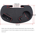Miniatyrbillede 2 af 6: 1 stk. Oval Zero Gravity Stol Kopholder, Clip-on Side Lænestol Kopbord, Zero Gravity Loungestol Kopholder Bakke med Mobiltelefon Slot - Sort