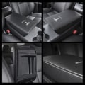 Miniatyrbild 5 av 5: Cover för Tesla Model 3 Model Y PU Läder Center Console Protector Pad Bil Vattentät Armstöd Box Matt för Model 3 2017-2022 Modell