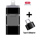 Miniatyrbild 5 av 5: 4 In1 USB I Flash Drive Disklagring Memory Stick För Iphone Ipad Pc Ios Android Black 32G