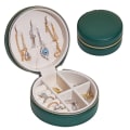 Miniatyrbild 1 av 5: Rund multifunktionell organizer Pu Läder Portable (grön)