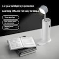 Miniatyrbild 5 av 6: Multi ögonskydd skrivbordslampa Learning dedikerad LED-nattlampa för sovrummet USB uppladdningsbar utomhusficklampa, vit