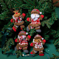 Miniatyrbild 2 av 5: Juldekoration åtta dansande juldockor gammal snögubbe rådjur björn tygdockor julhänge presenter 18*16cm